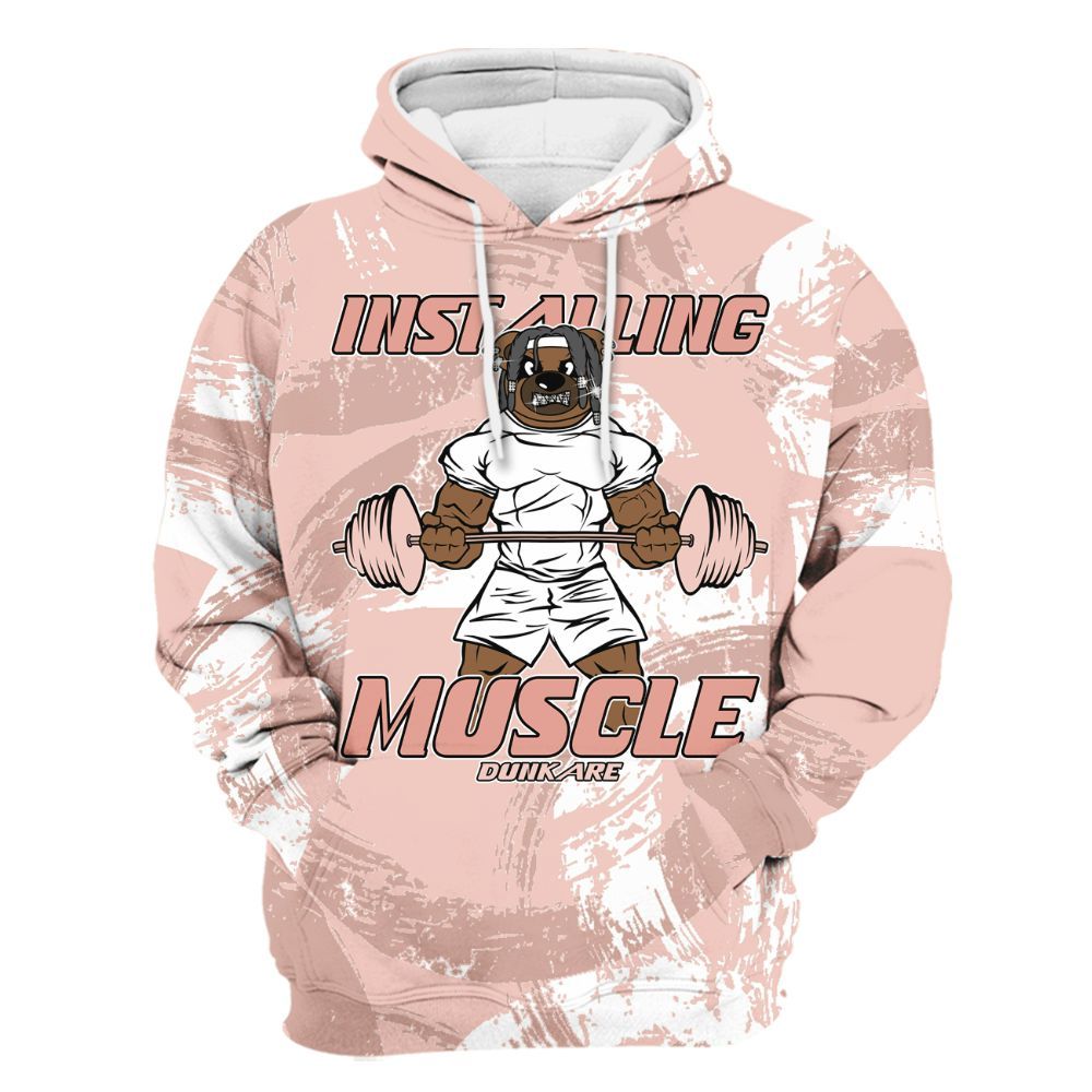 Hoodie To Match Low Legend Pink 11s - Installing Muscle Bear Circle Slpash All Over Print