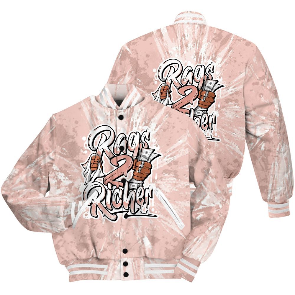 Varsity Jacket To Match Low Legend Pink 11s Shirt - Rag 2 Rich Graphic Luxury All Over Print