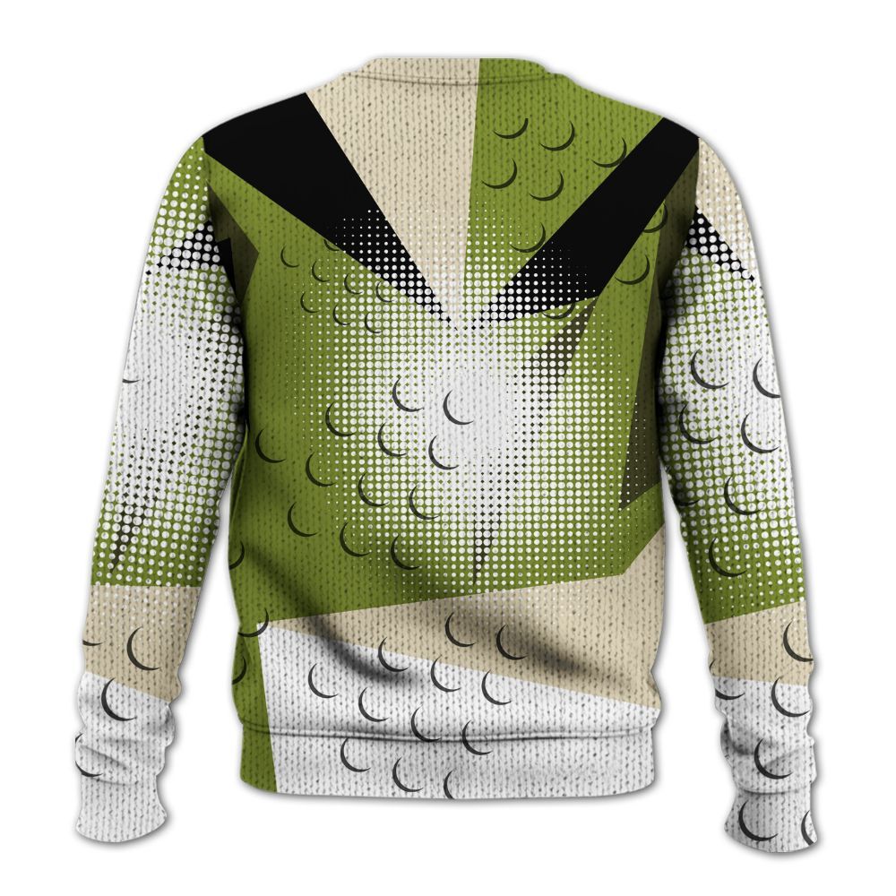 Knitted Sweater To Match SB Dunk Low Asparagus - Poly Custom Name Number 23 5s