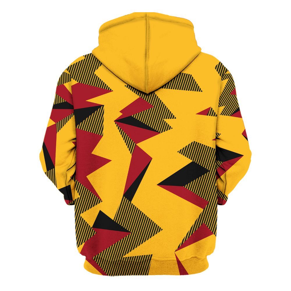 Hoodie To Match White Taxi 12s Shirt, Geometric Camouflage Pattern All Over Print