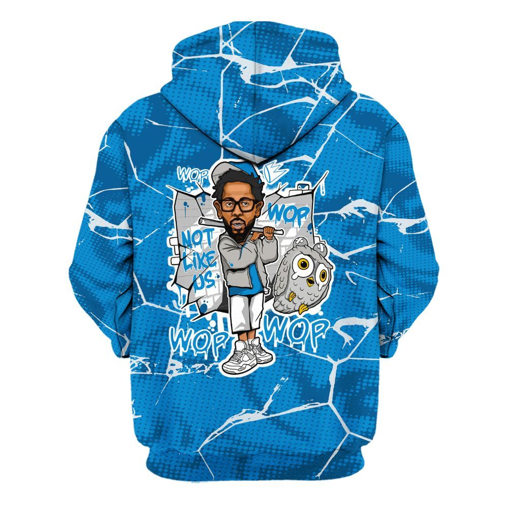 Hoodie To Match Military Blue 4s - None Like ComptonCity Graphic Crack All Over Print