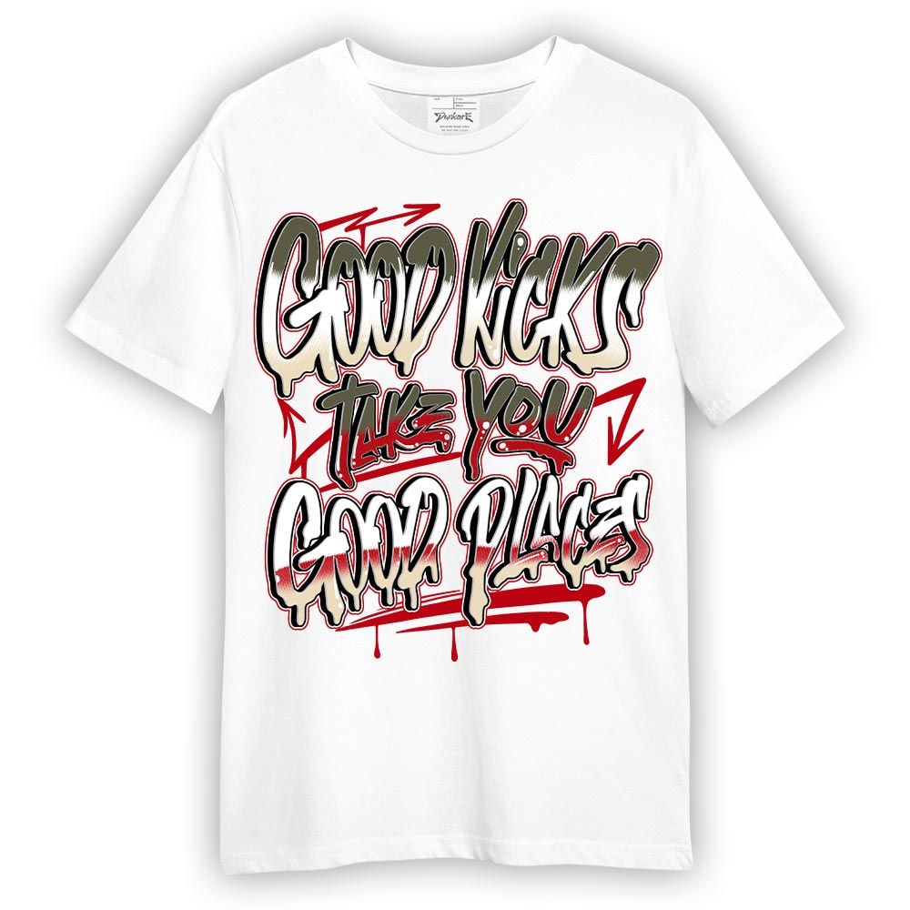 Shirt To Match Low OG Medium Olive 1s - Good Kick Good Places Graphic Shirt Unisex