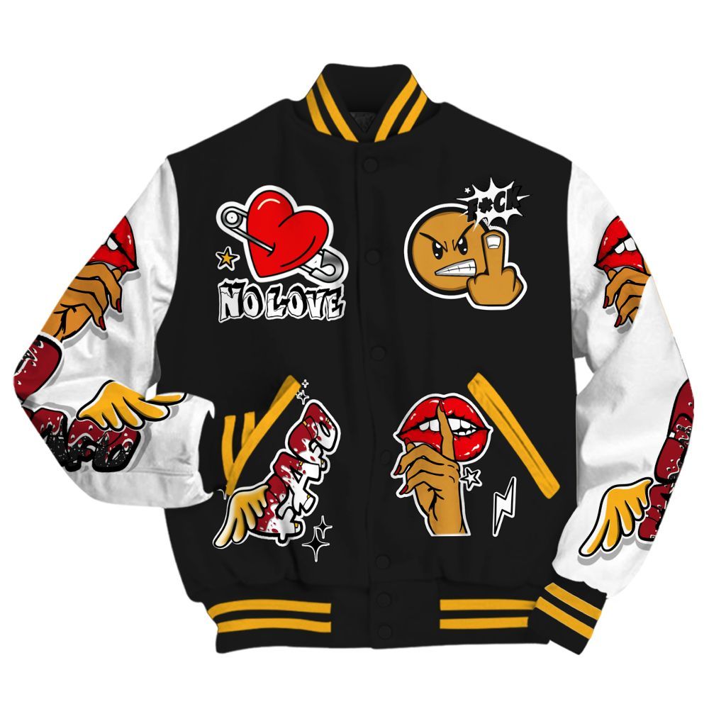 Varsity Jacket To Match White Taxi 12s - FK Around Find Out All Over Print