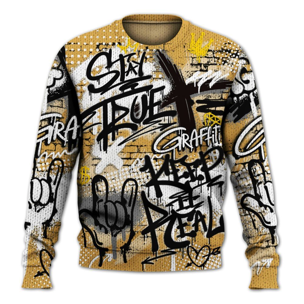 Knitted Sweater To Match Low OG Rookie Of The Year 1s - True It Real Graffiti Streetwear