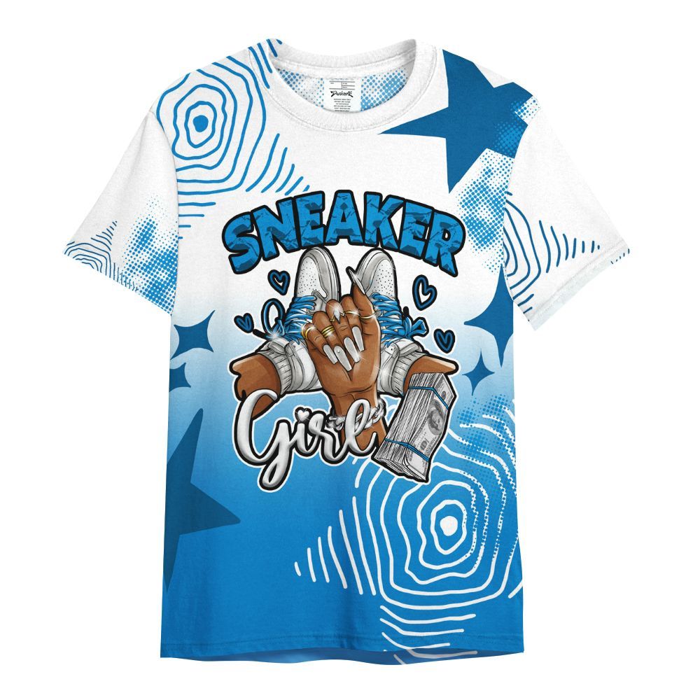 Shirt To Match Military Blue 4s - Sneakerz Girlz Unique Starz All Over Print