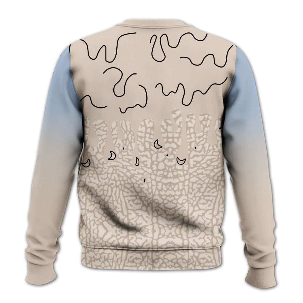 Sweatshirt To Match Desert Sand 3s - Loser Lover Dripping All Over Print