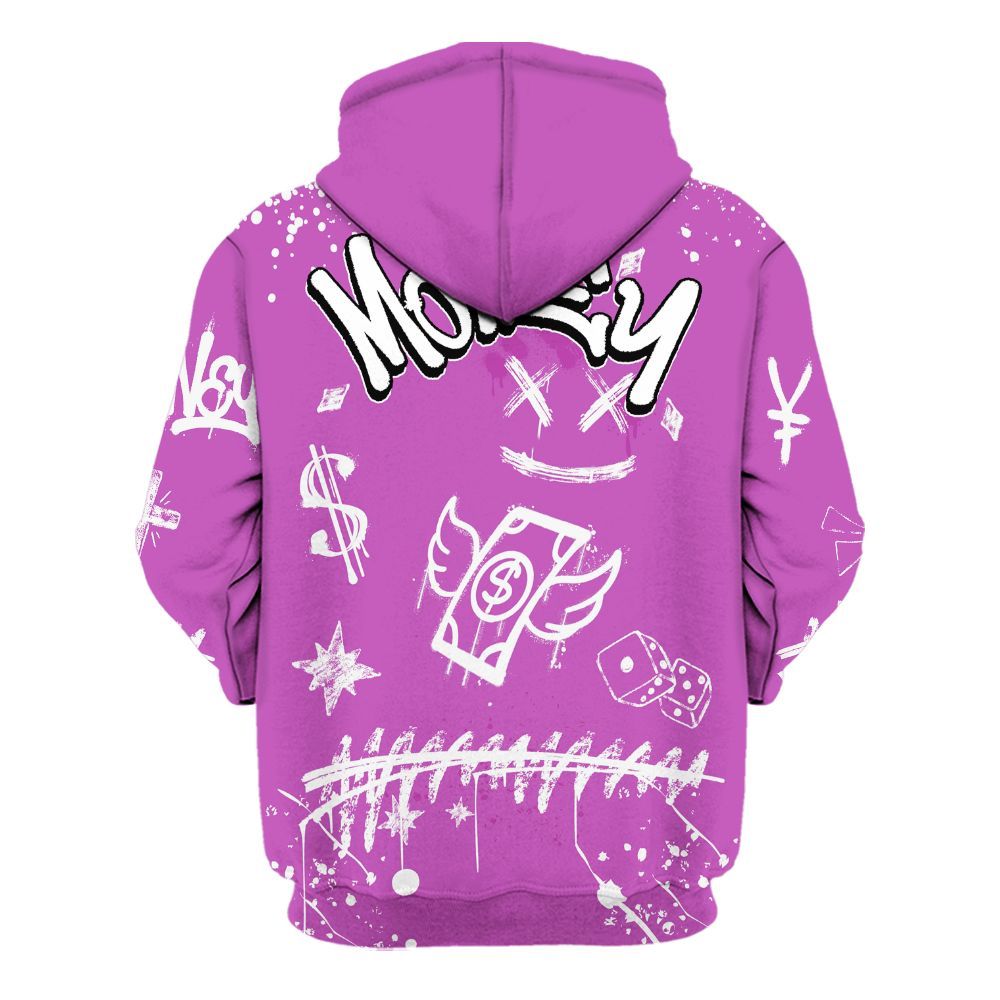 Hoodie To Match Hyper Violet 4s - Everybody Paid In Full Crayon All Over Print