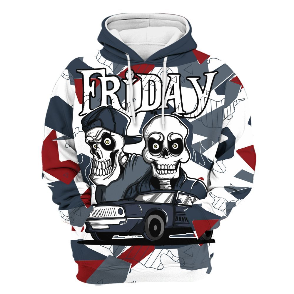 Hoodie To Match Navy Blue 2024 6s - Friday Funny Retro All Over Print