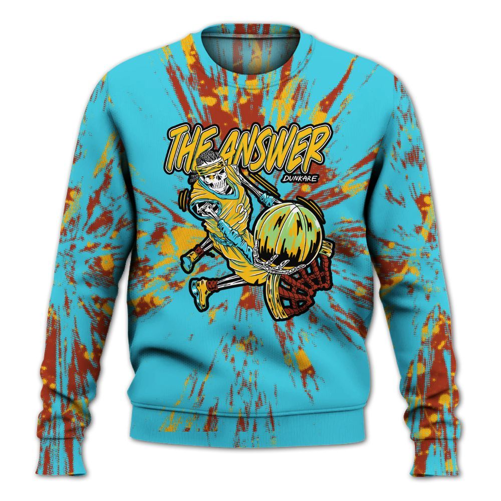 Sweatshirt To Match SB Dunk Di'Orr Greenwood - The Answer Skeleton Luxury All Over Print