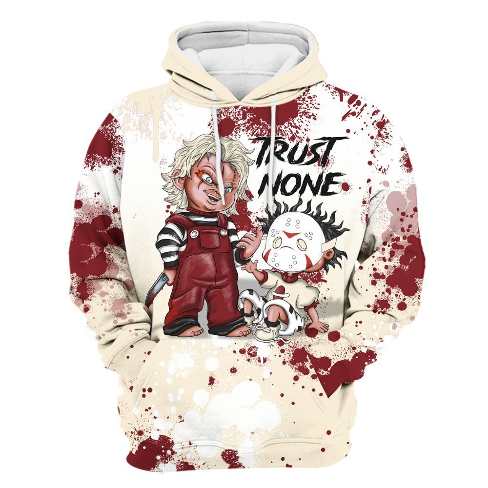 Hoodie To Match Valentine's Day 2026 4s - Trust No One Scary All Over Print