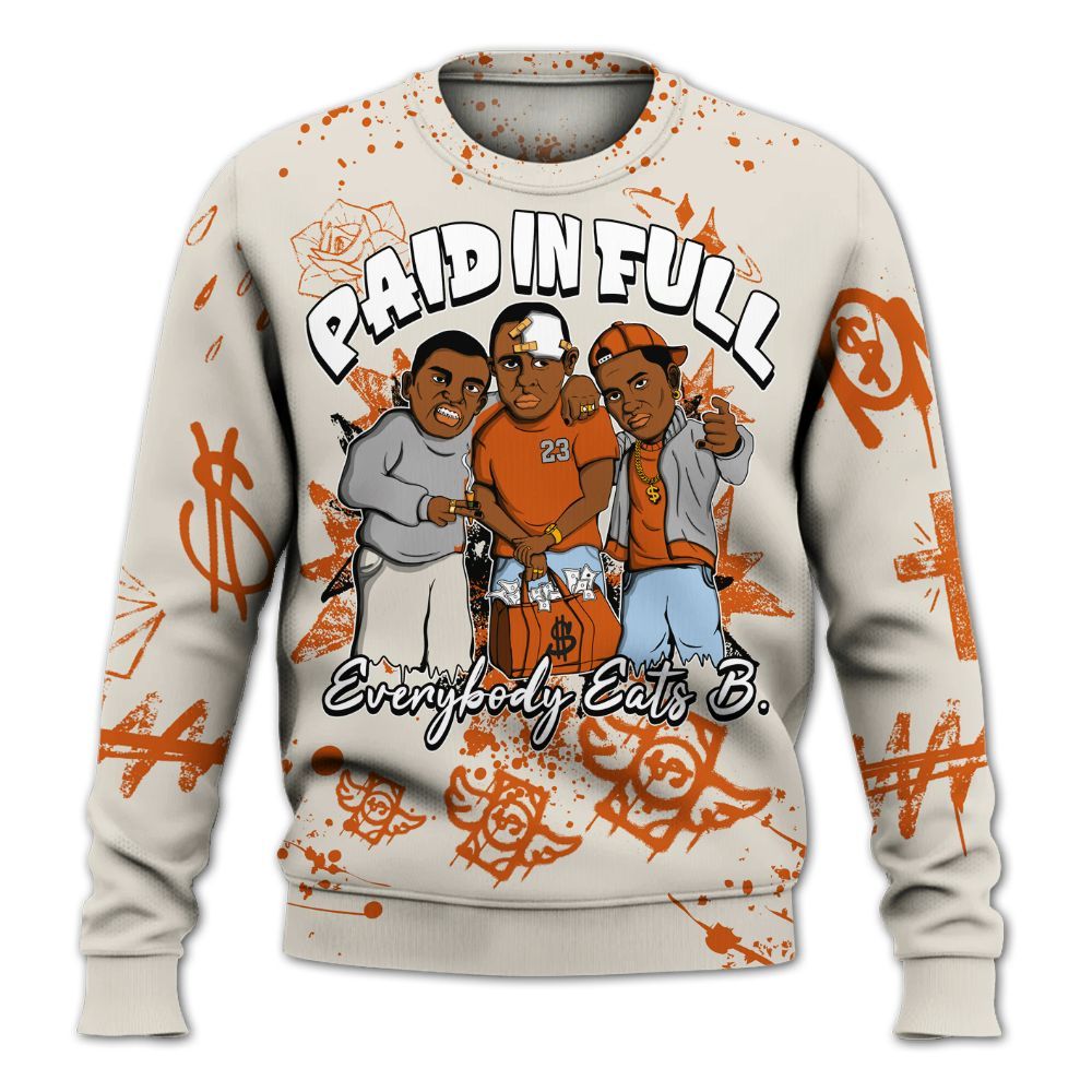 Sweatshirt To Match SE Craft 5s - Everybody Paid In Full Crayon All Over Print