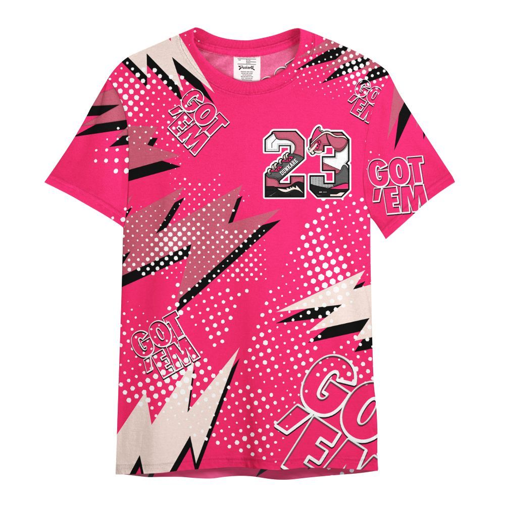 Shirt To Match A'One Hyper Pink Shirt, Custom Name Number 23 5s All Over Print