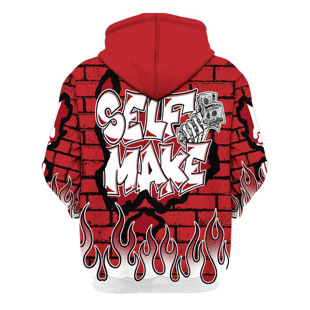 Hoodie To Match Retro Cherry 12s - Self Make Skeleton Crashed All Over Print