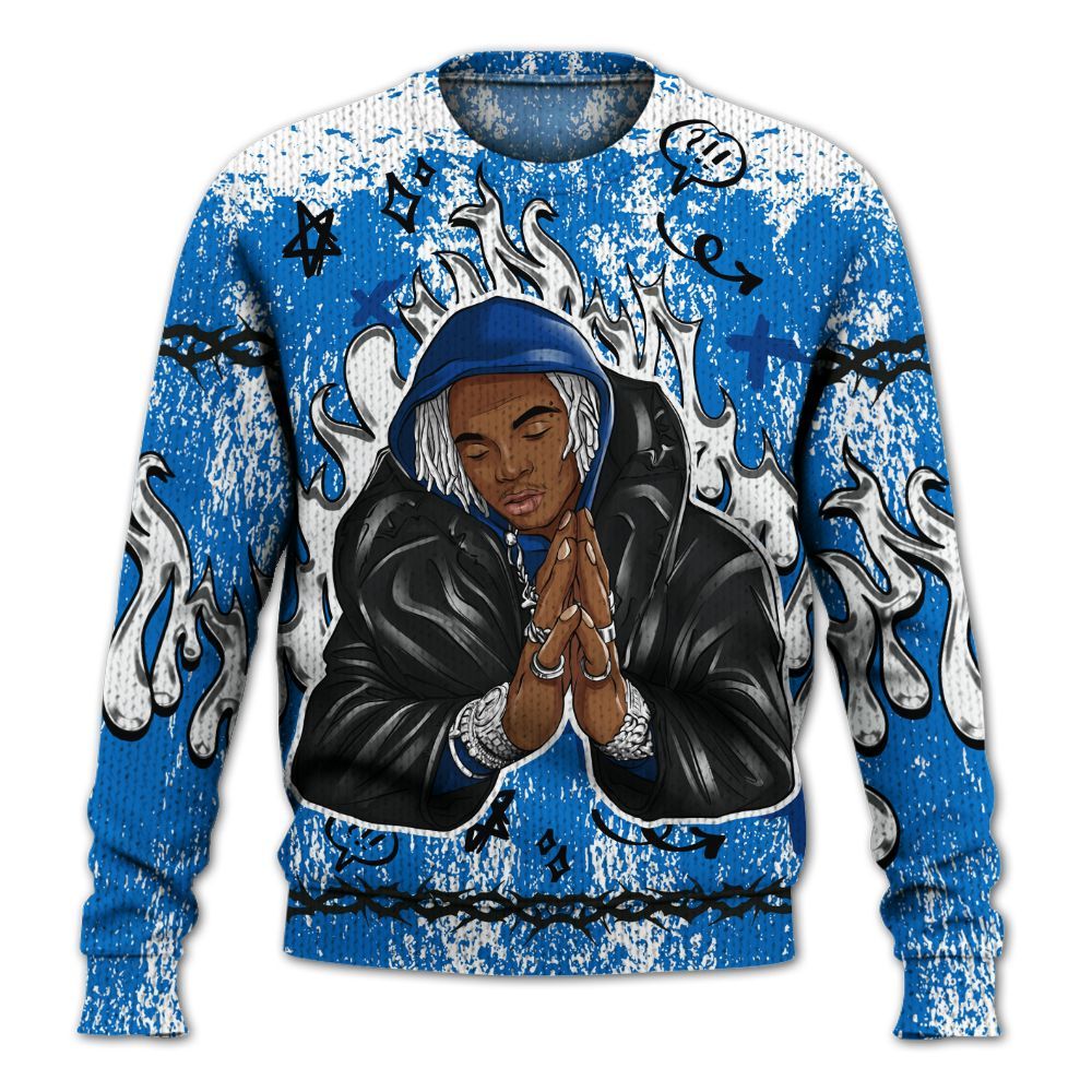 Knitted Sweater To Match Blueberry 12s - Trappin' Unique Graphics