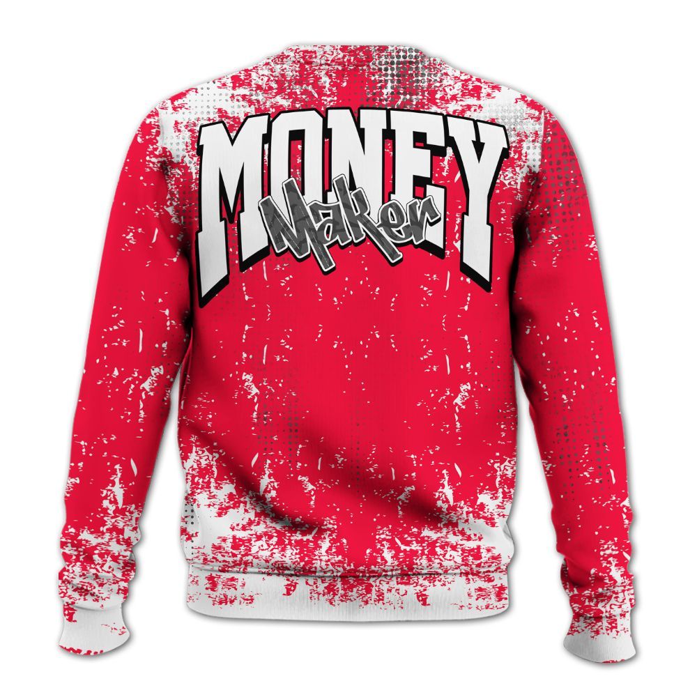 Sweatshirt To Match Retro Fire Red 3s - Move In Silence Money Street Retro All Over Print