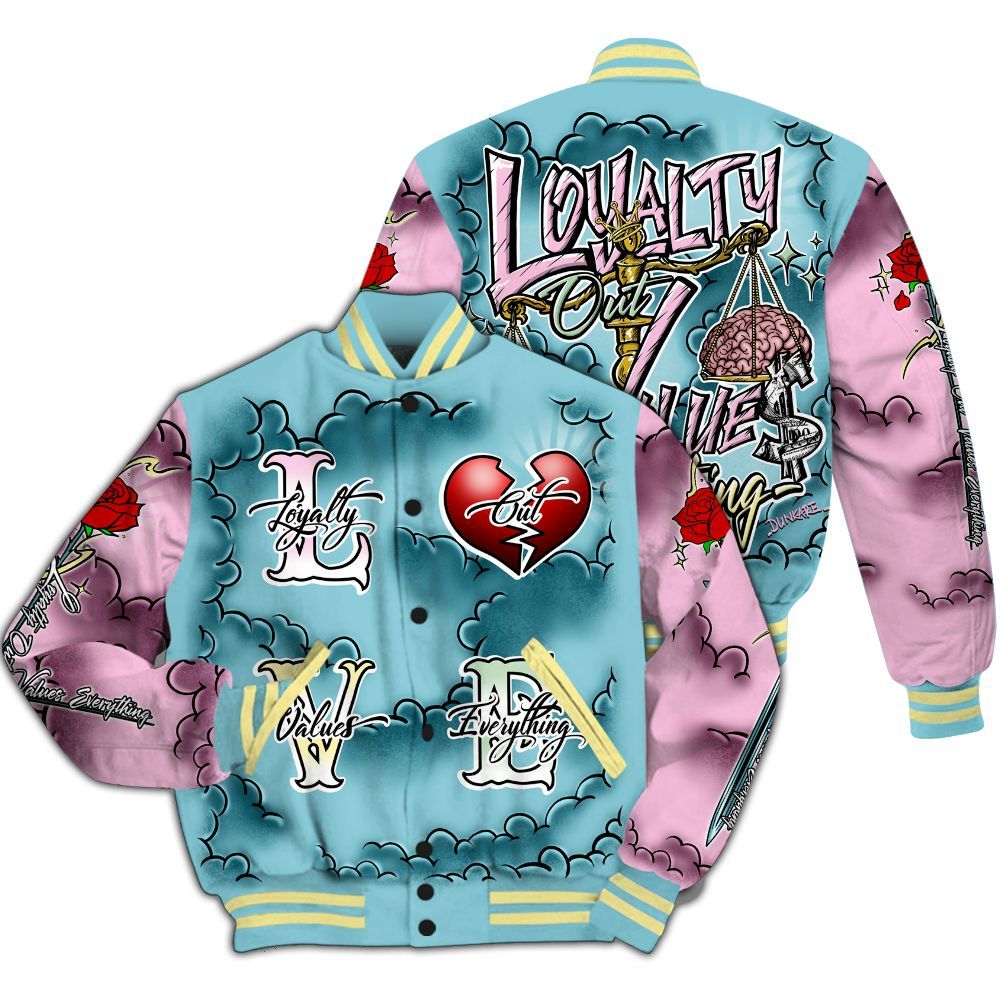 Varsity Jacket To Match SB Dunk Low Visty - Loyalty Wins Everything All Over Print