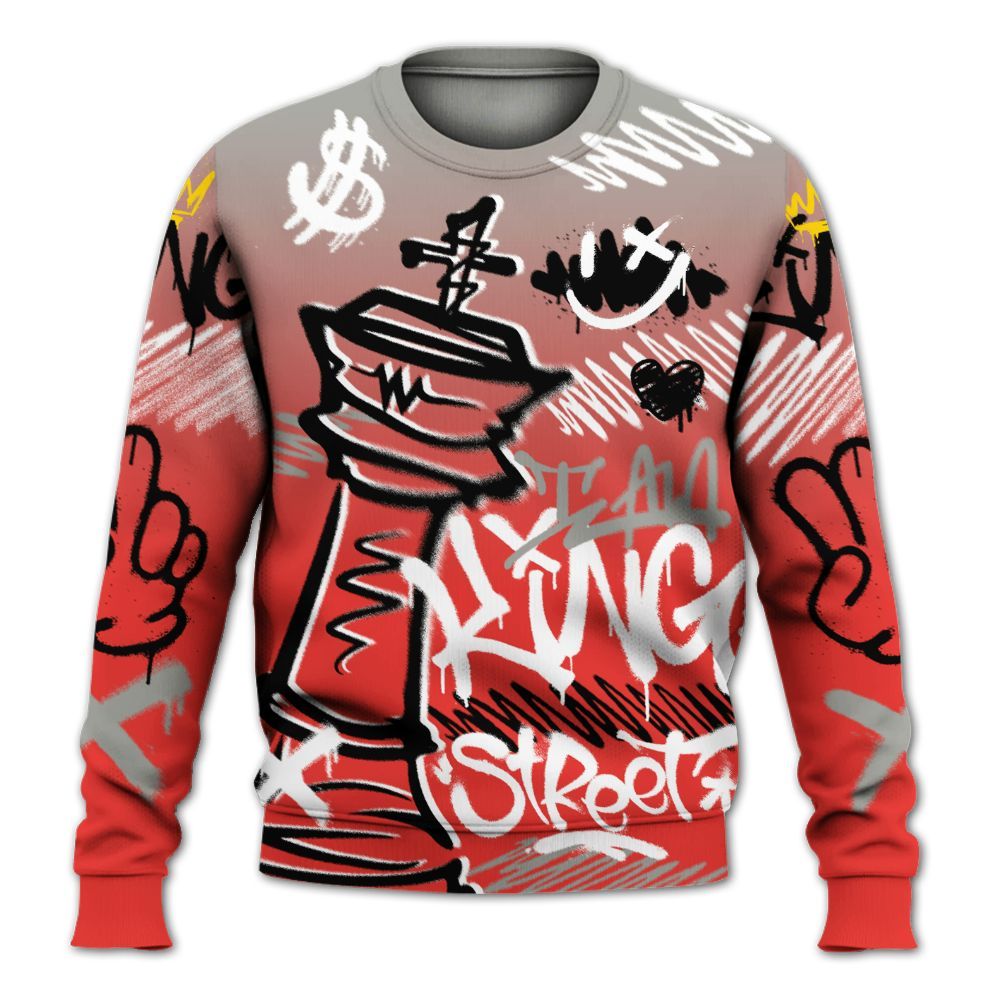 Sweatshirt To Match Vomero 5 Bright Crimson - Street King Chess Streetwear All Over Print