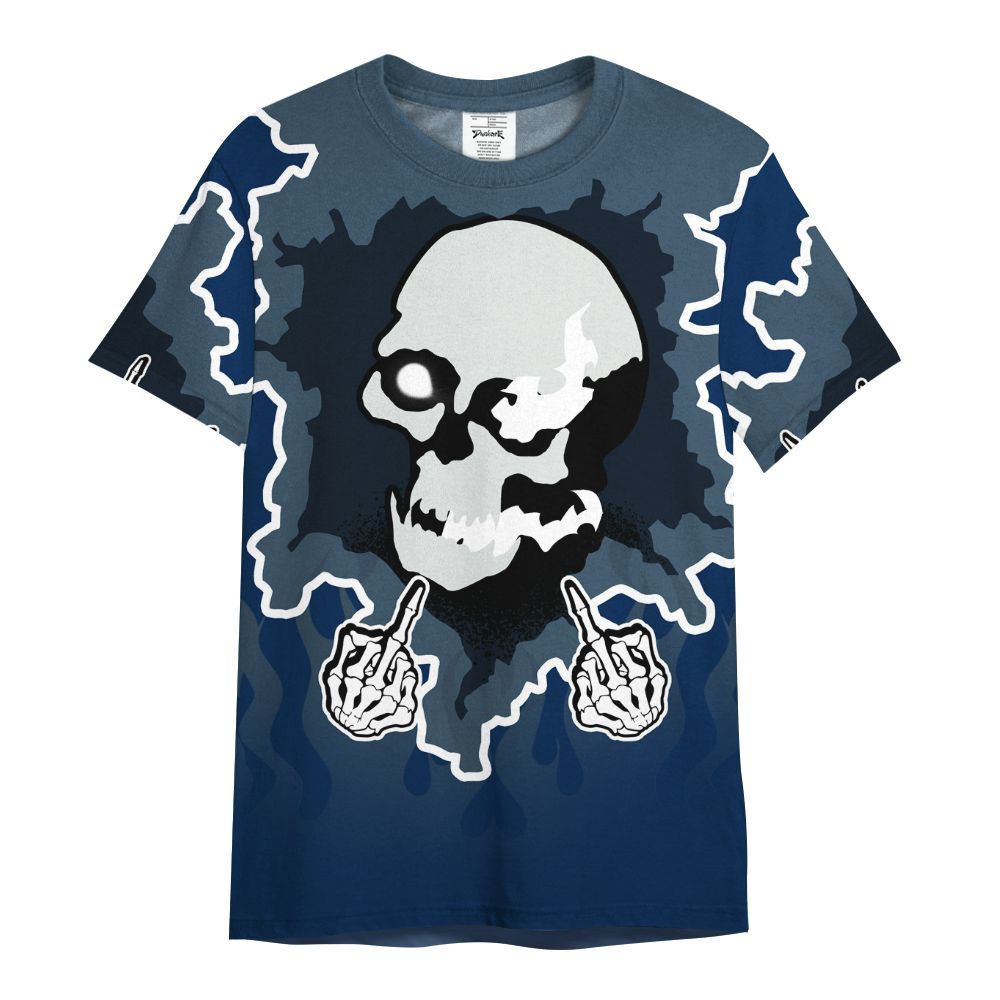 Shirt To Match SB White Navy 4s - F Around Find Out Graphic Trapped All Over Print