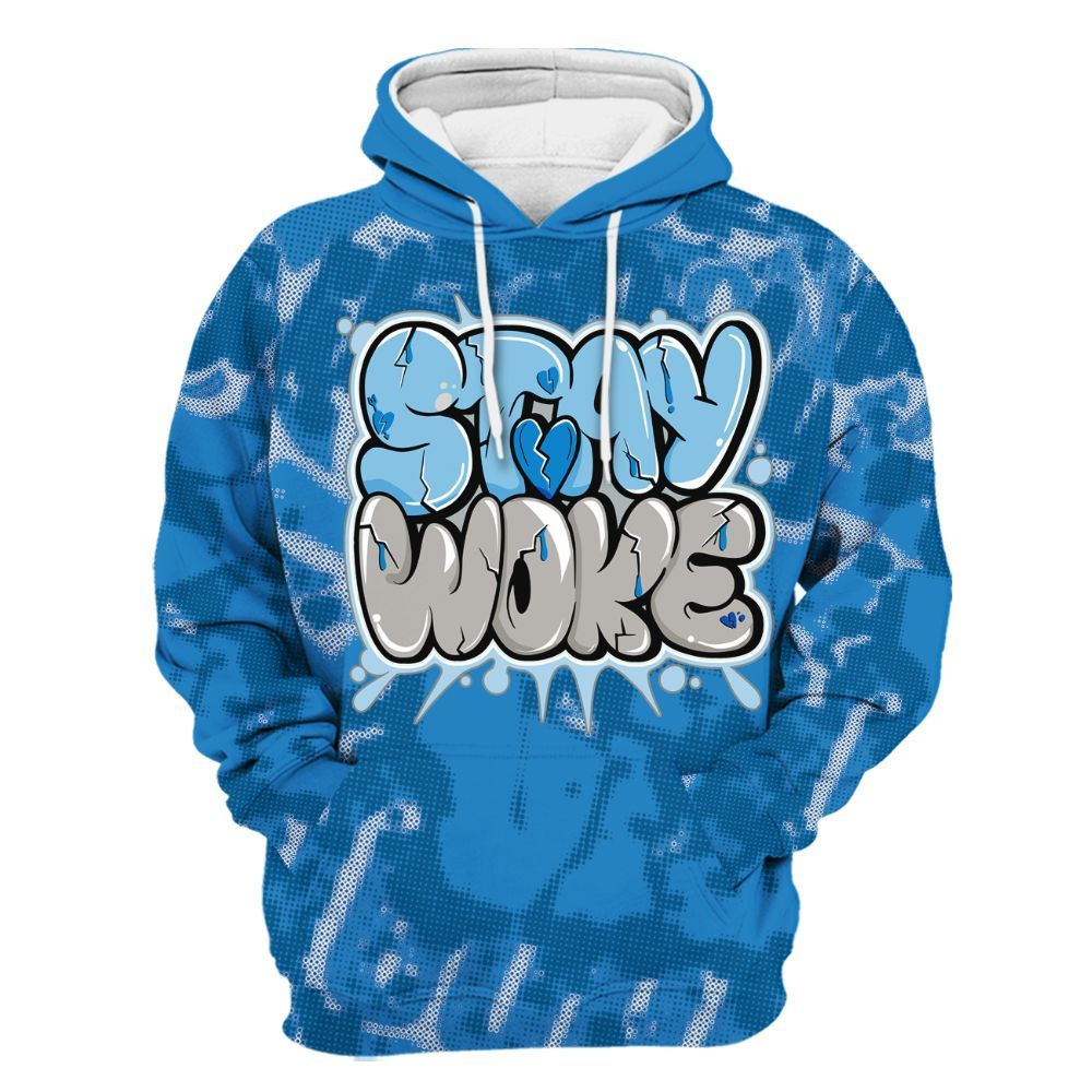 Hoodie To Match Industrial Blue 4s - Stay And Woken Street All Over Print