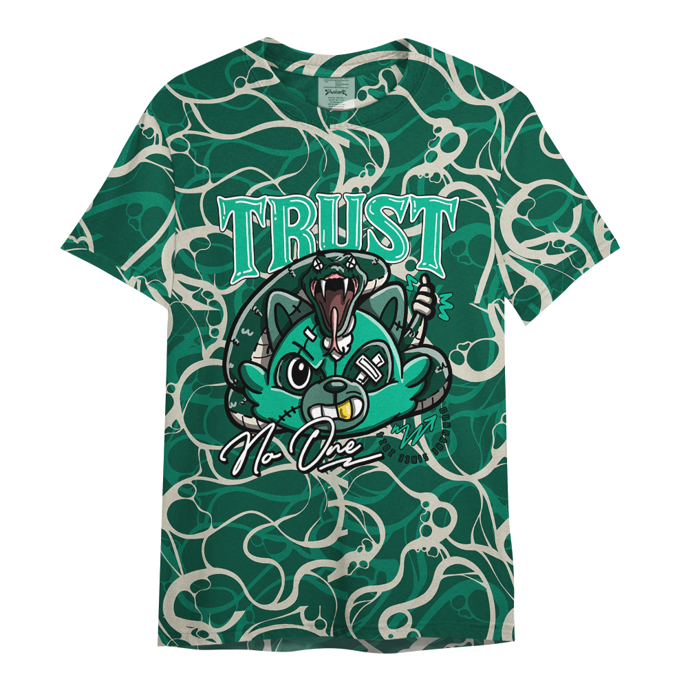 Shirt To Match Oxidized Green 4s - Trust No Raccoon Bubble Graphics Shirt Unisex