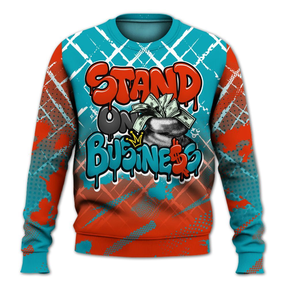 Sweatshirt To Match Dunk Low KD 17 N7 - Halftone Stand Business Dripping All Over Print