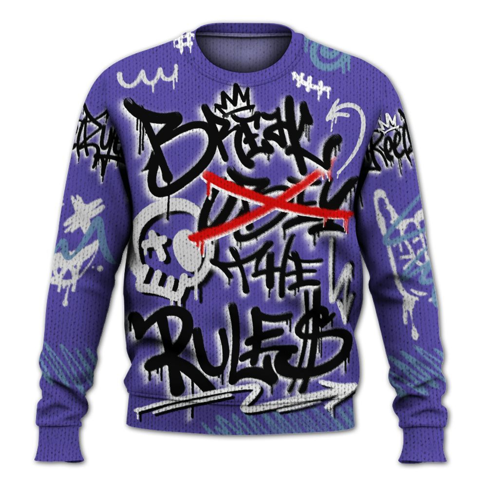 Knitted Sweater To Match Retro Concord 5s - Break Rules Streetwear
