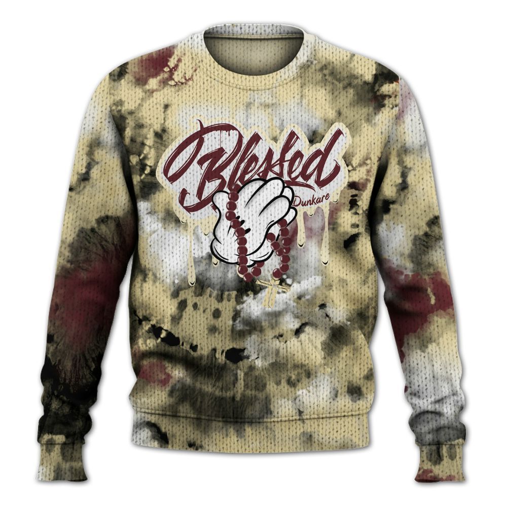 Knitted Sweater To Match Women Phantom 12s - God Blessed Tie Dye