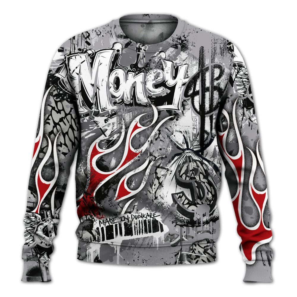 Sweatshirt To Match Cement Grey 3s - The Best Money All Over Print
