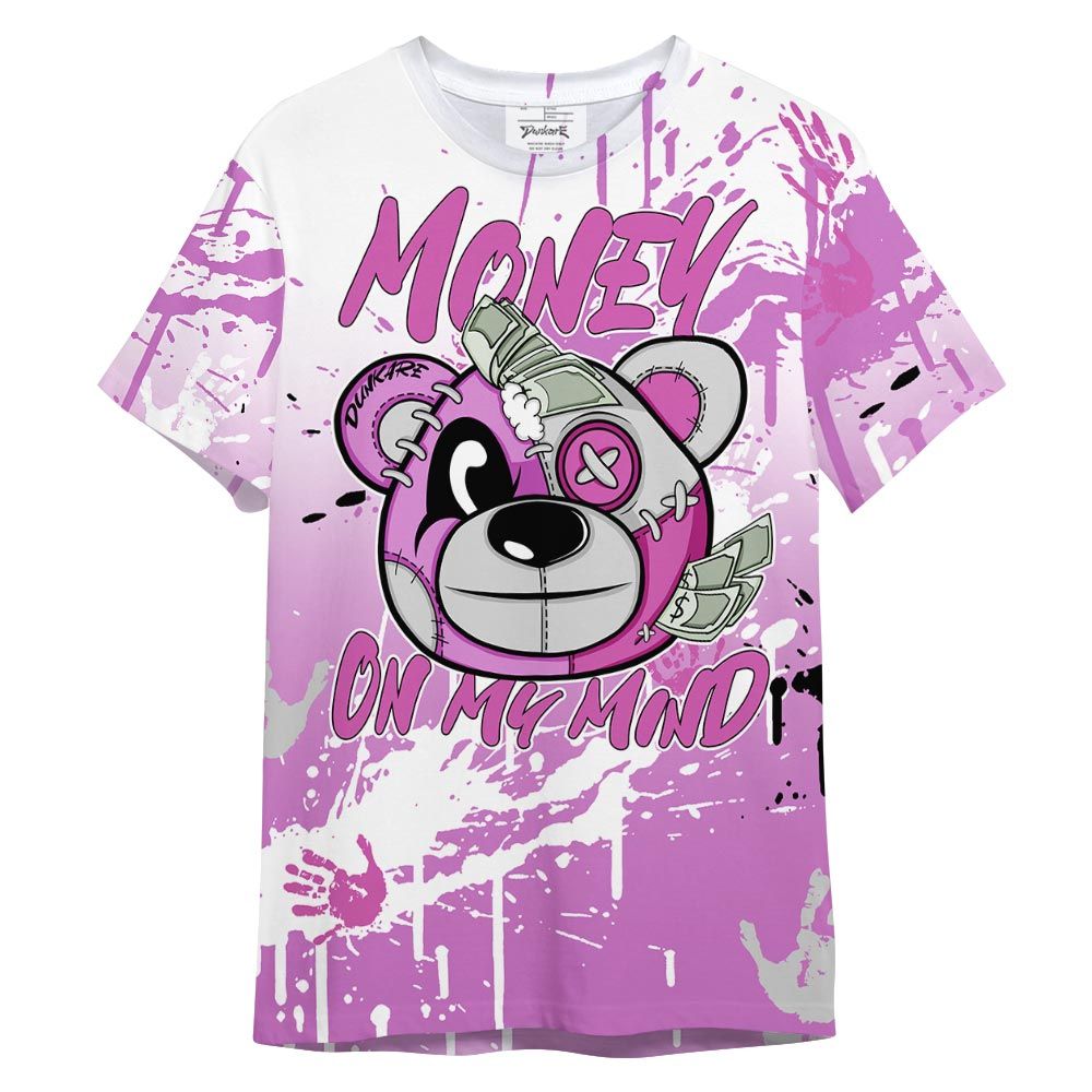 Shirt To Match Hyper Violet 4s T- - Money On My Mind Bear T- Shirt Graphic Dripping Unisex 2901 NCMD