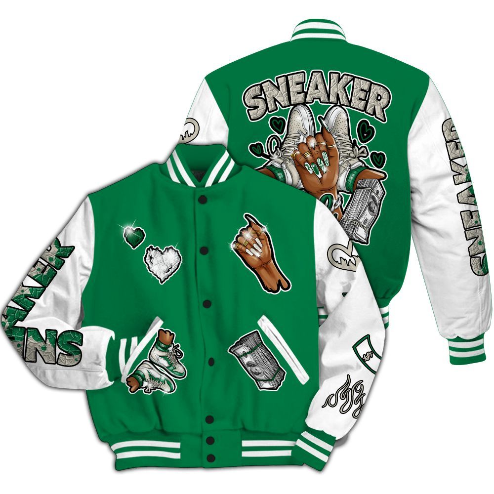Varsity Jacket To Match Lucky Green 2s - Sneakerz Girlz All Over Print