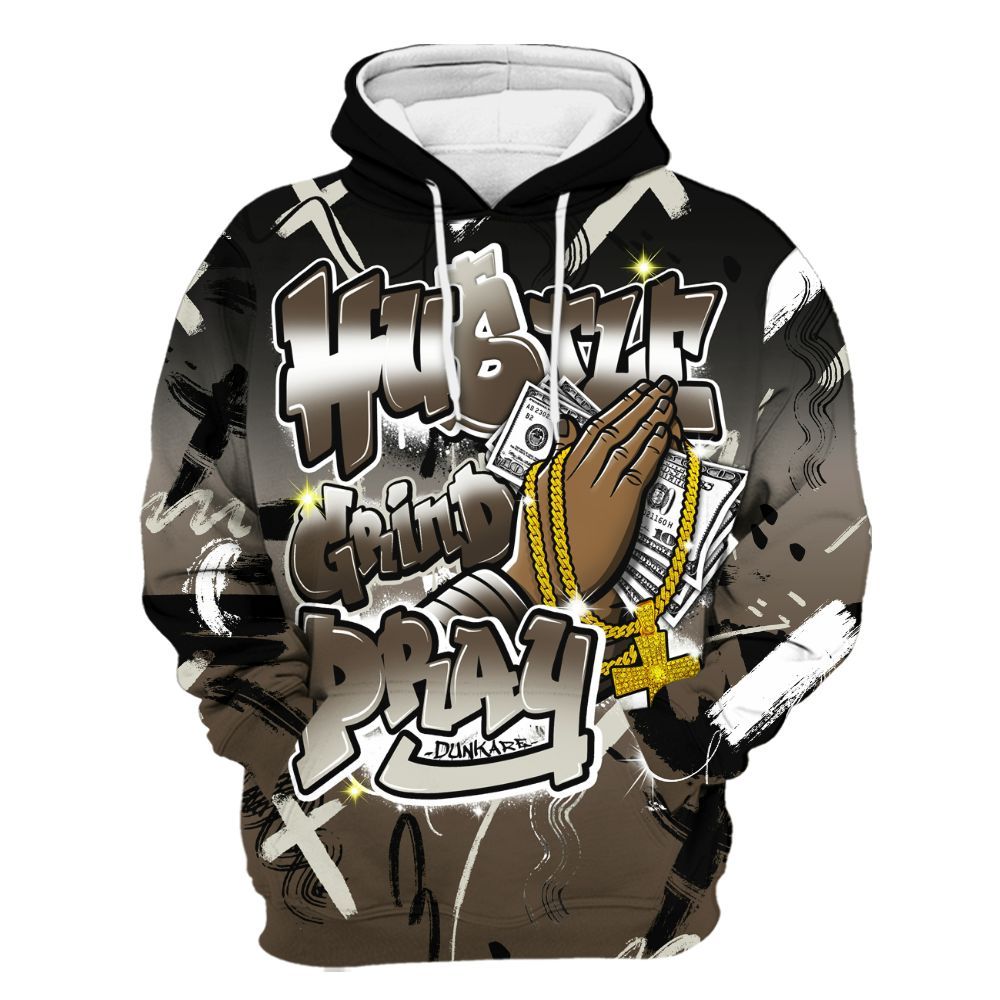 Hoodie To Match Palomino 1s - Money Hustle Grind Pray All Over Print