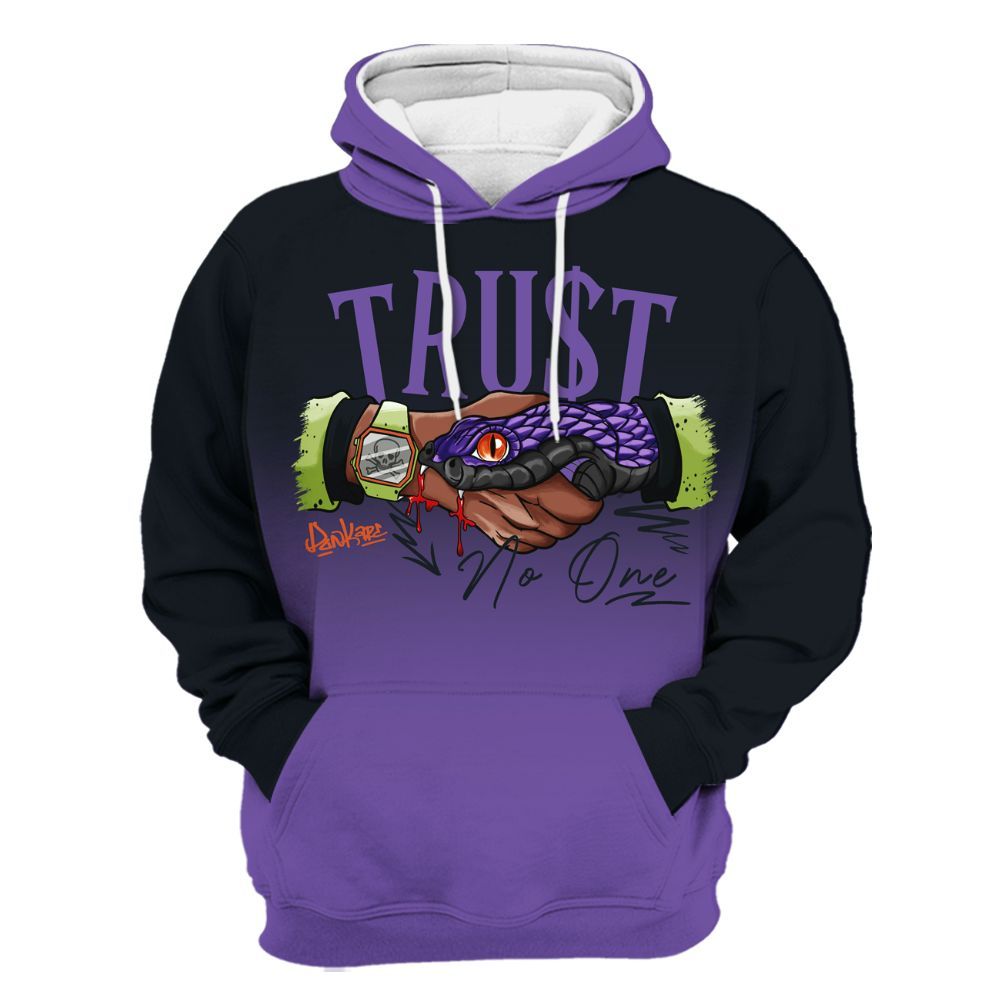 Hoodie To Match Canyon Purple 4s - Snake Trust No One Drip All Over Print