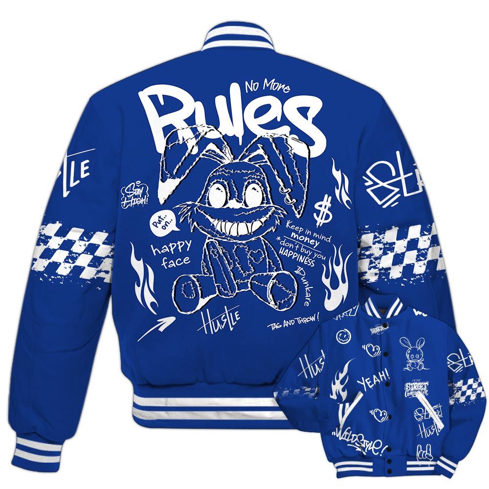 Varsity Jacket To Match Air Foamposite One Royal - No More Rules Retro Varsity Jacket Outfit