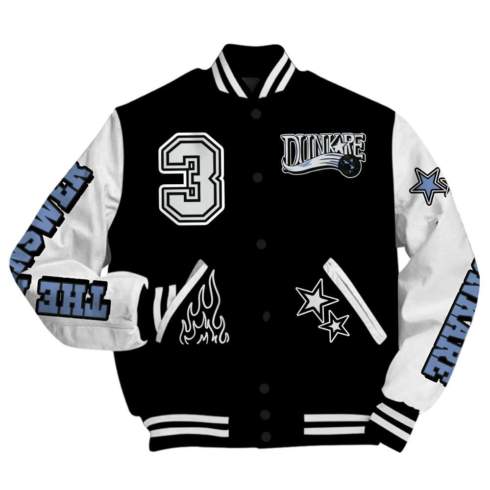 Varsity Jacket To Match Mid Space Jam 1s - Allen Answer Skeleton All Over Print