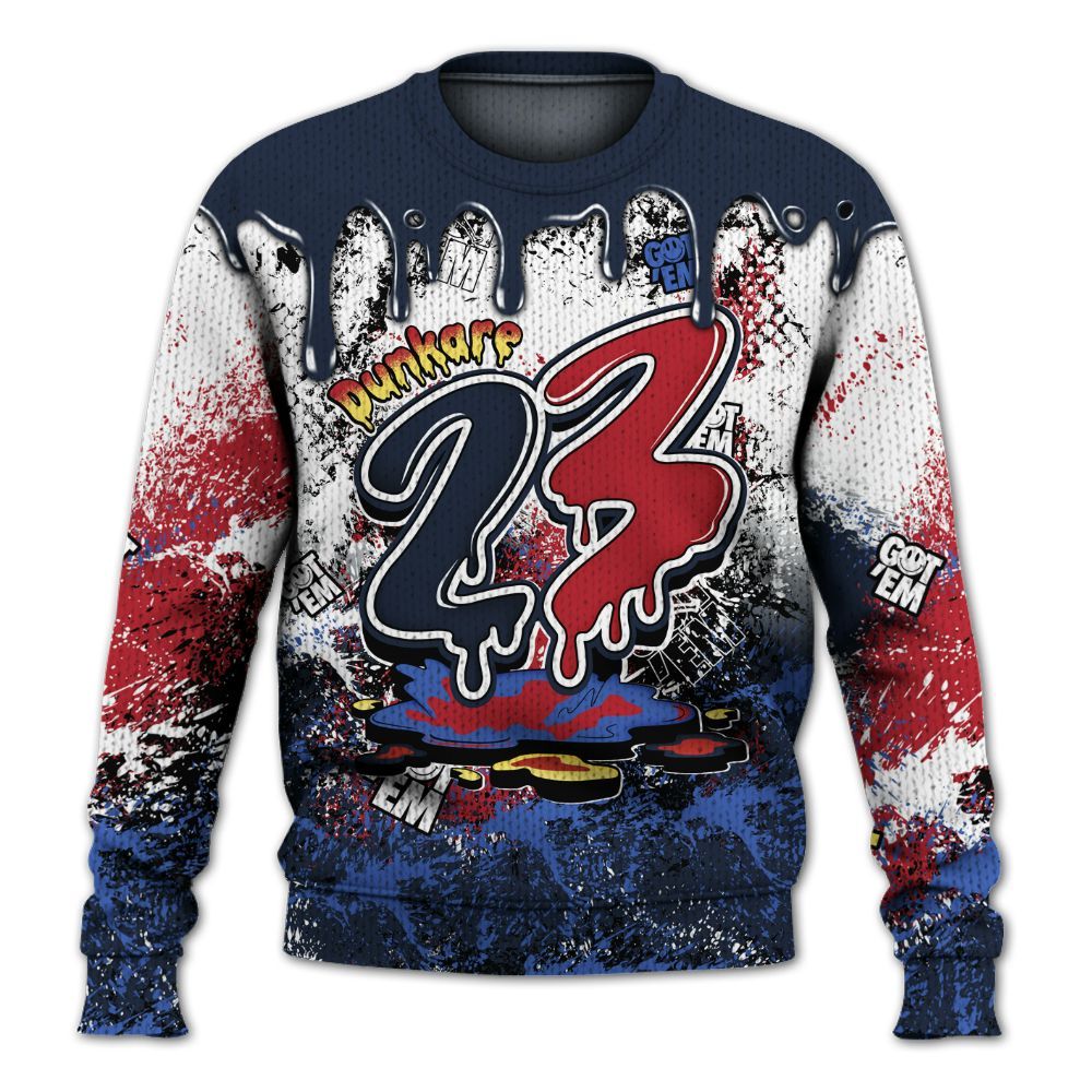 Knitted Sweater To Match Dunk Low COJP What The 2024 - Dripping 23 Drip