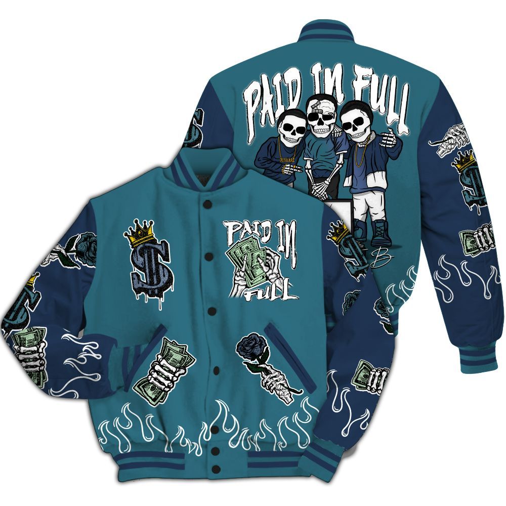 Varsity Jacket To Match Air Foamposite Kazuya Mishima - Fire Everybody Paid In All Over Print