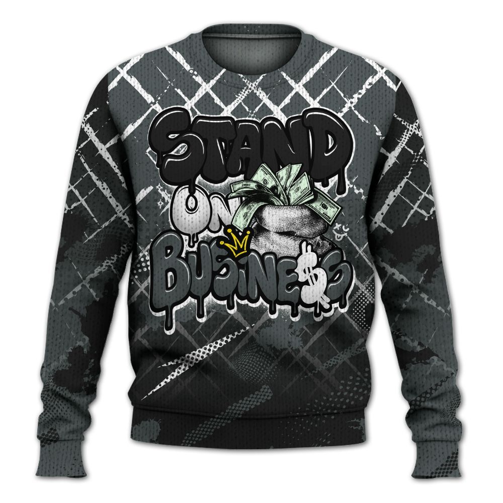 Knitted Sweater To Match Black RM Nigel Sylvester 4s - Halftone Stand Business Dripping