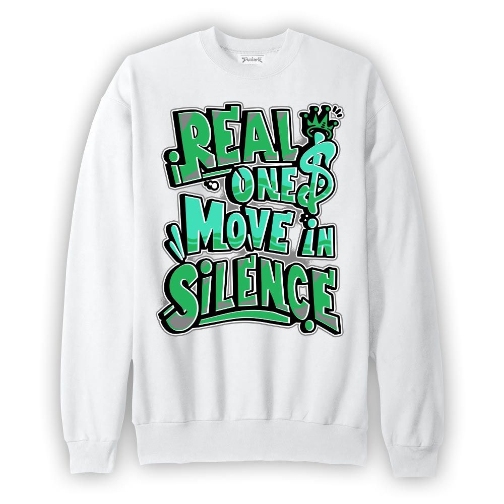 Sweatshirt To match Black Green Glow 3s Sweatshirt - Ones Move In Silence Graphic Graphic