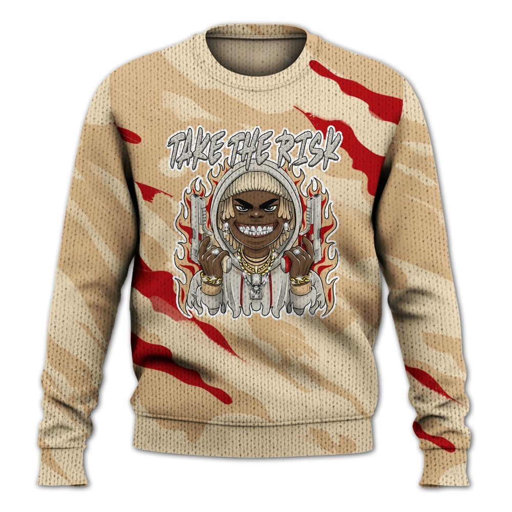 Knitted Sweater To Match Dunk Low Strawberry Waffle - Take The Risk Colored