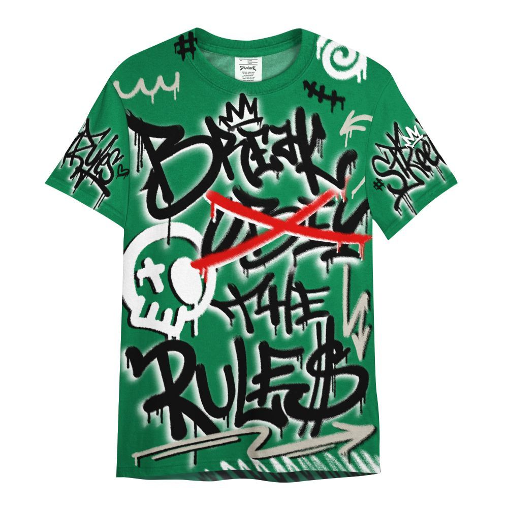 Shirt To Match Lucky Green 2s - Break Rules Streetwear All Over Print