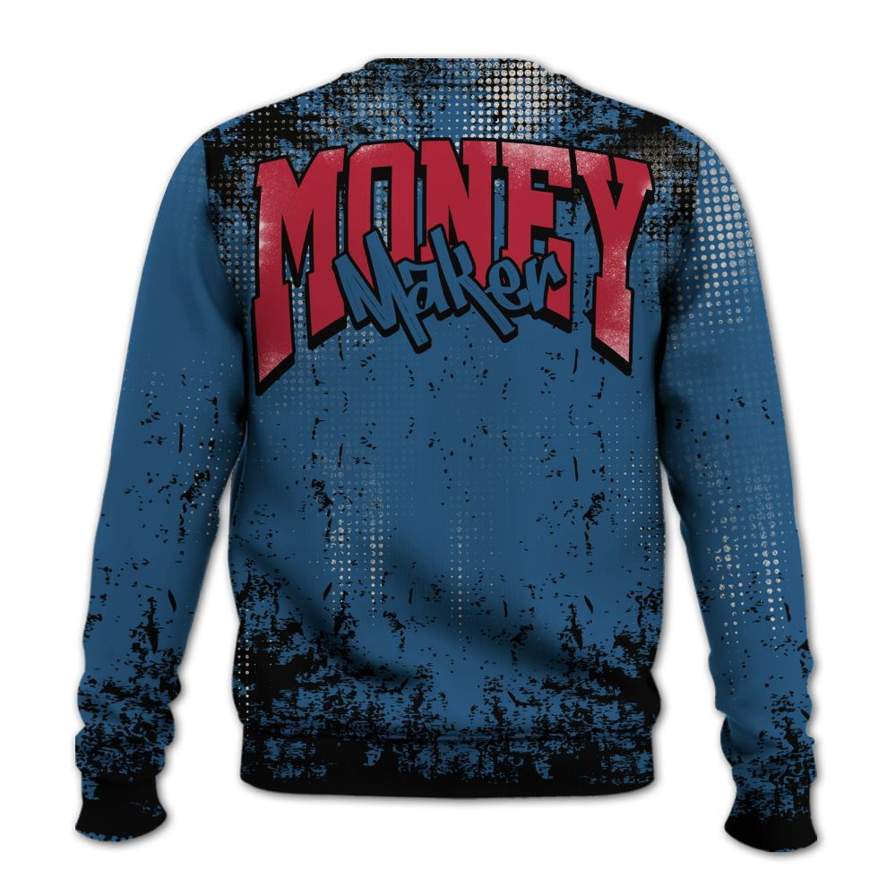 Sweatshirt To Match Rare Air 3s - Move In Silence Money Street Retro All Over Print