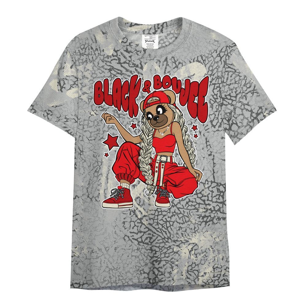 Shirt To Match Cement Grey 3s - Boujee Girls Bear Heart Grunge All Over Print