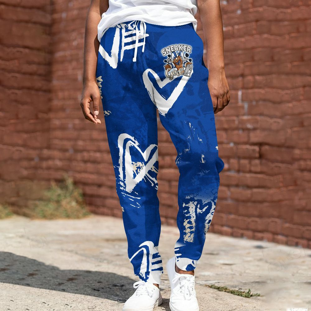 Sweatpant To Match Low Game Royal 1s - Sneakerz Girlz All Over Print