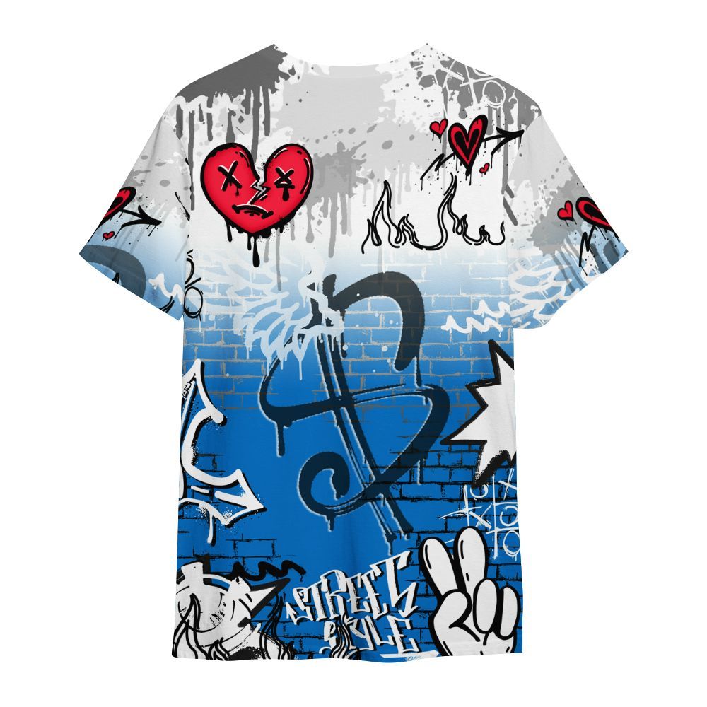 Shirt To Match Blueberry 12s - Been Dif2erent Drip Graffiti All Over Print