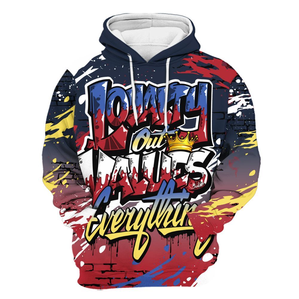 Hoodie To Match Dunk Low COJP What The 2024 - Values Of Loyalty Drip All Over Print