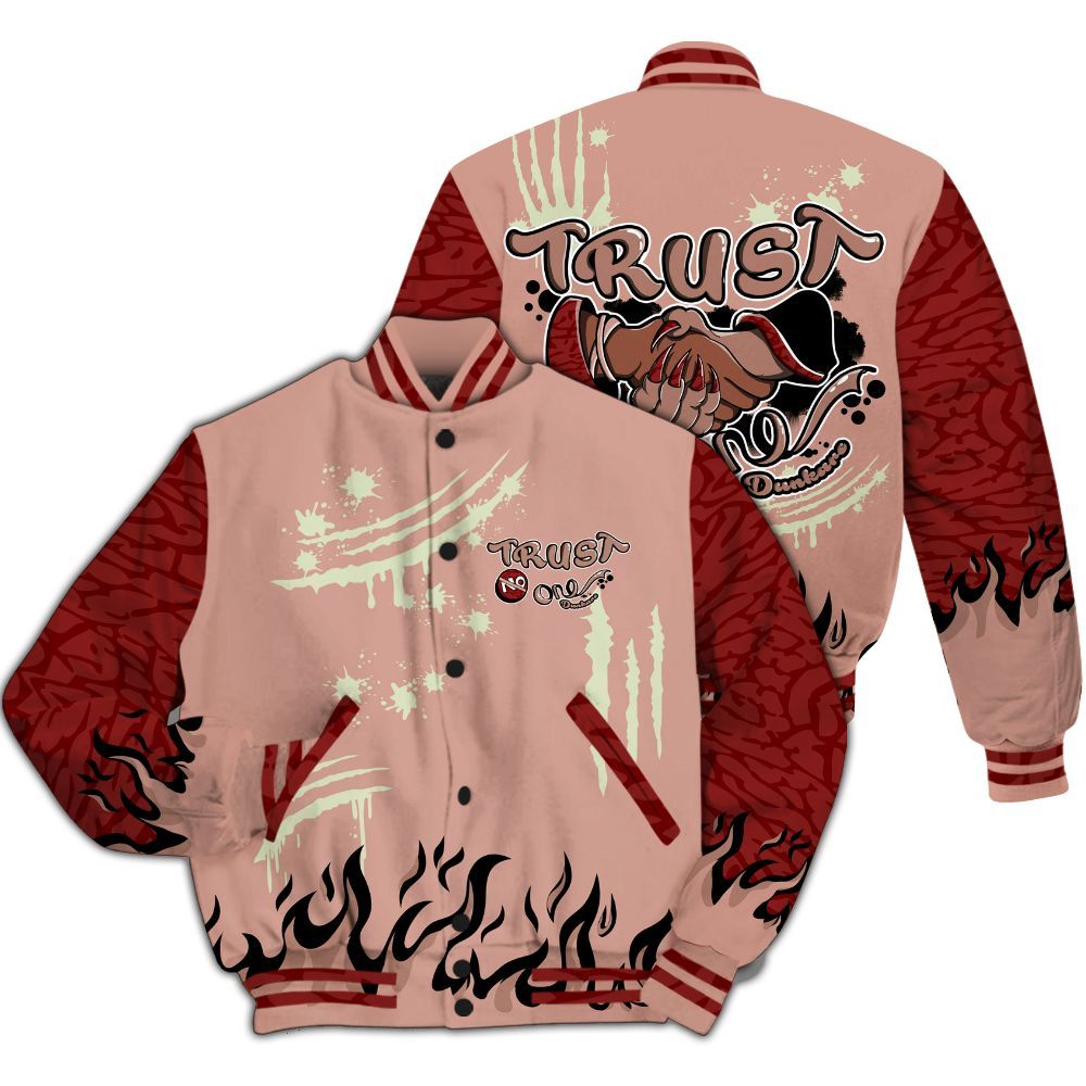 Varsity Jacket To Match Valentines Day 3s - Graphic Trust No One All Over Print