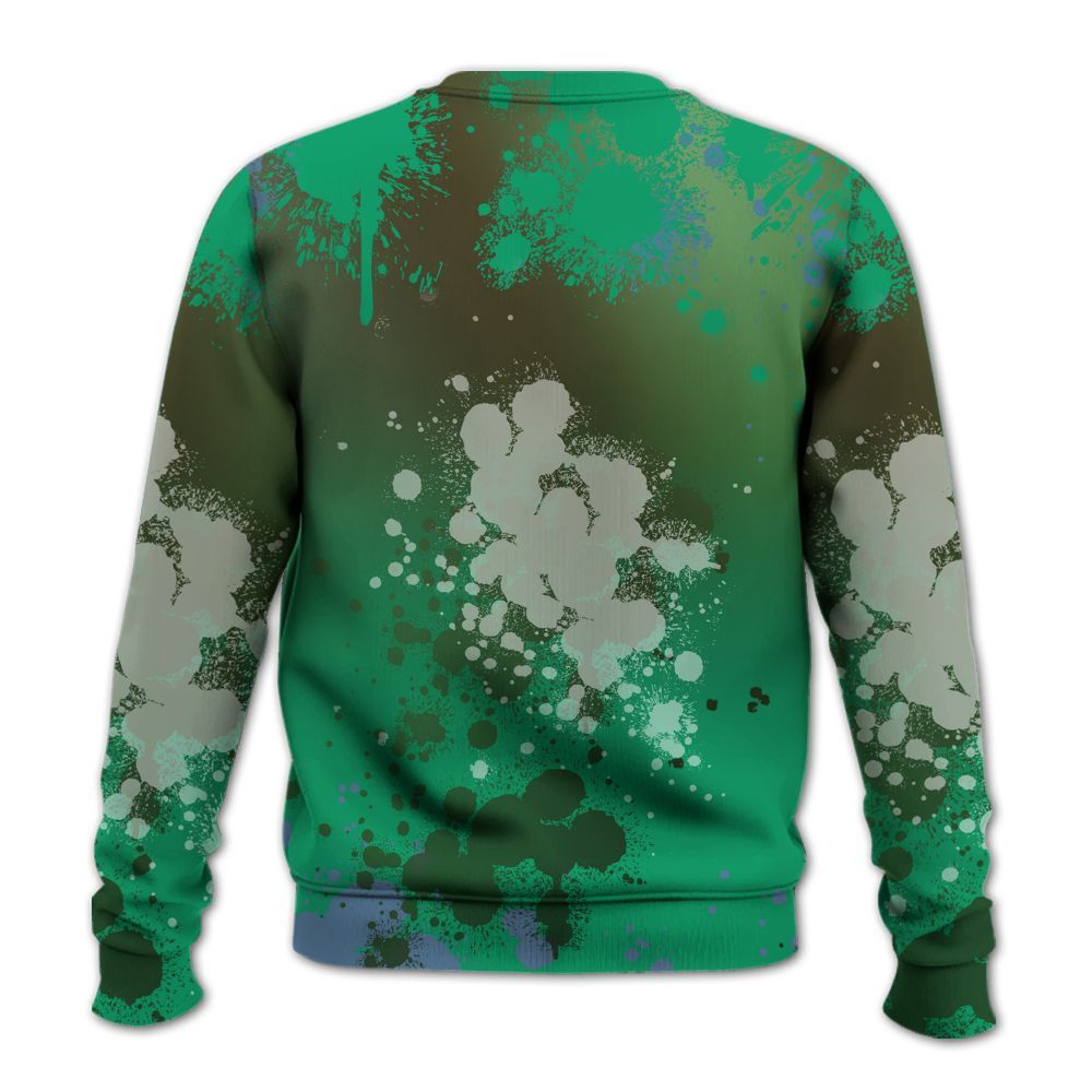 Sweatshirt To Match Foamposite Pro Pine Green 2025 - God Blessed Ink Drip All Over Print