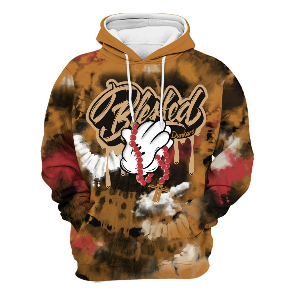 Hoodie To Match Air Max Plus Sunset Swarovski - God Blessed Tie Dye All Over Print