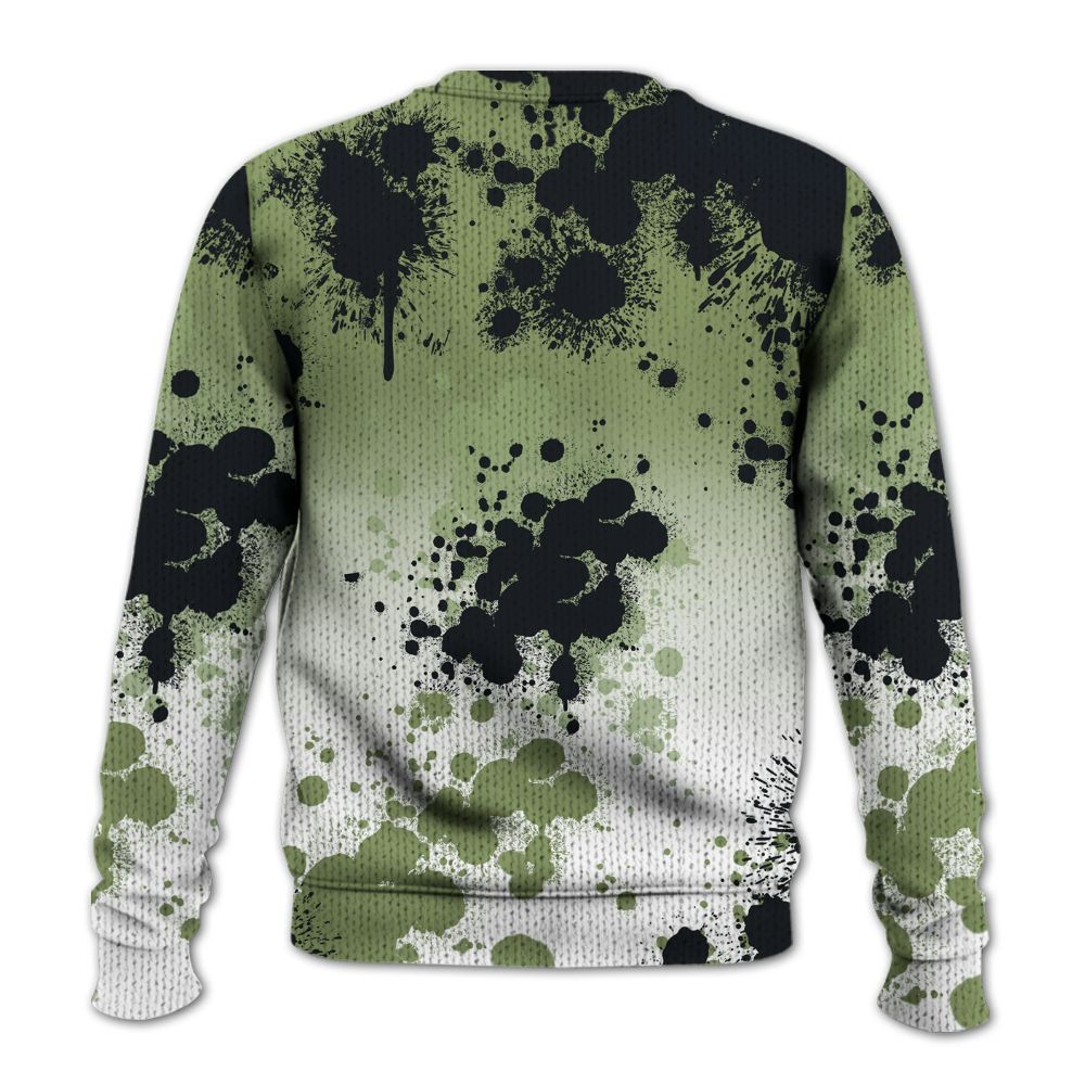 Knitted Sweater To Match Oil Green 4s - Trust No One Scary