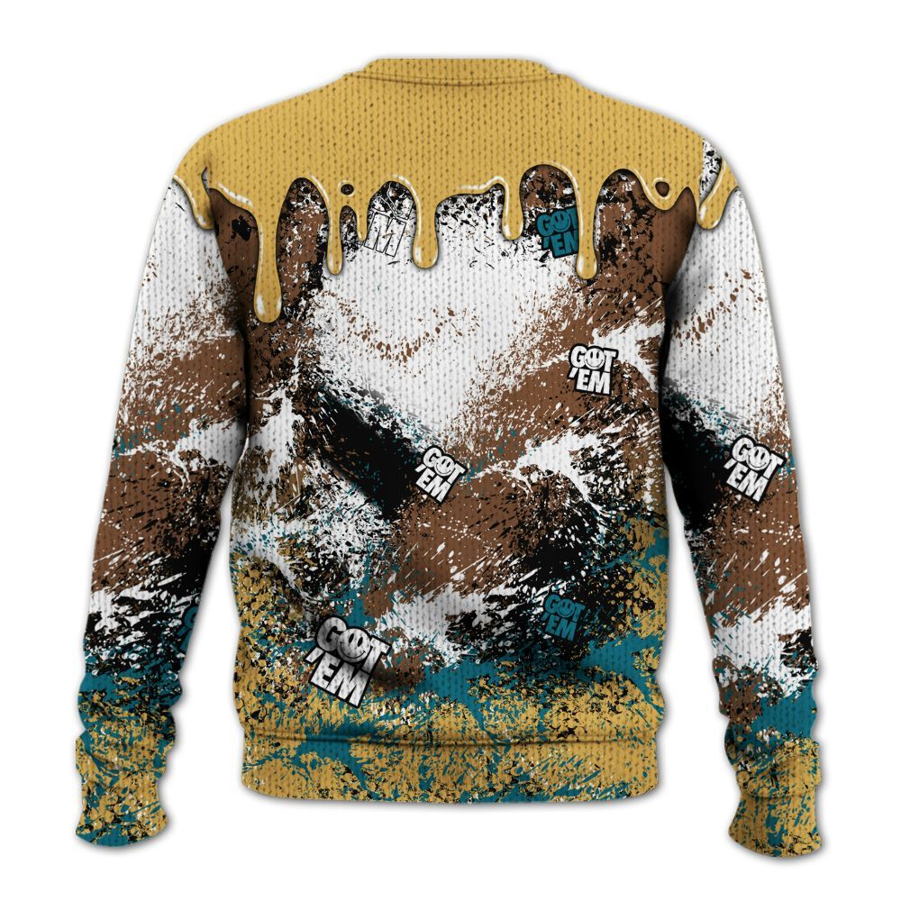 Knitted Sweater To Match Retro Cacao Wow 4s - Dripping 23 Drip
